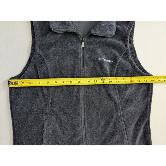 Columbia Full Zip Fleece Vest Women's Medium Black/Dark Gray - Picture 4 of 9